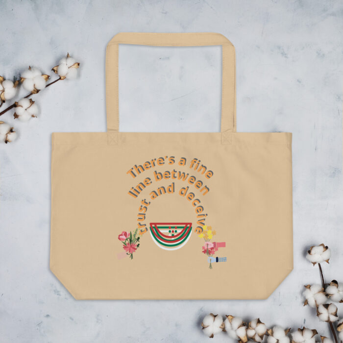 Large organic tote bag