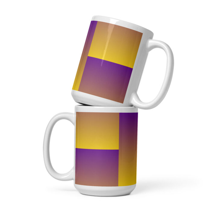 White glossy mug