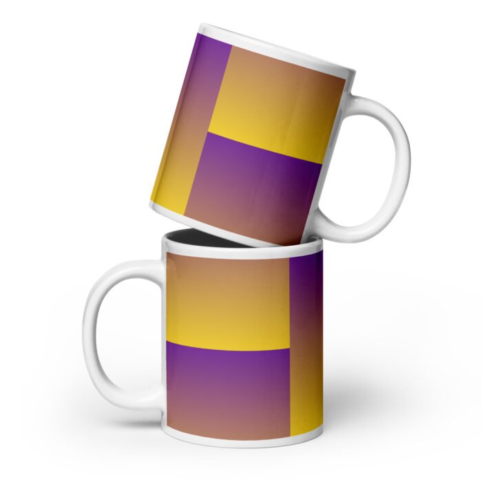 White glossy mug