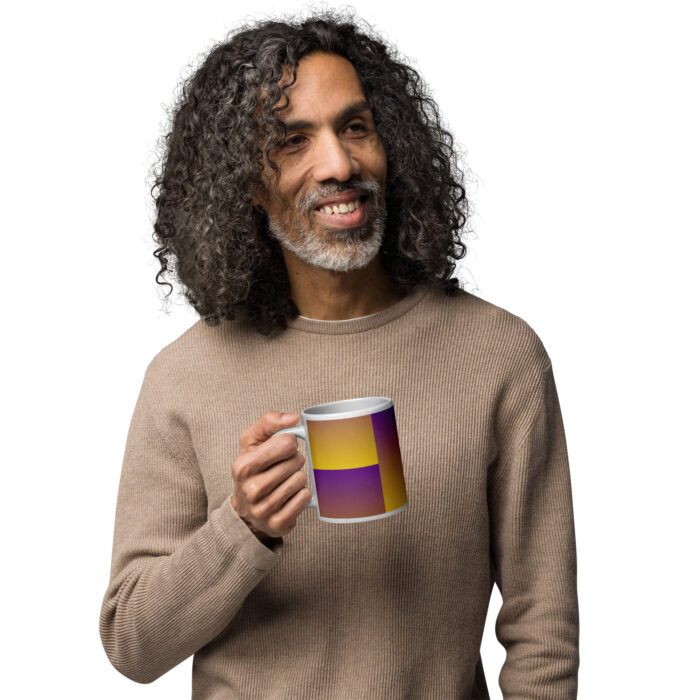 White glossy mug