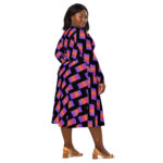 All-over print long sleeve midi dress - Image 7