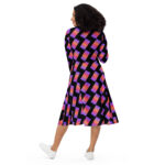 All-over print long sleeve midi dress - Image 9
